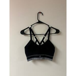Angool Black Crisscross Back Sports Bra - Size Small Athletic Work Out  Sports